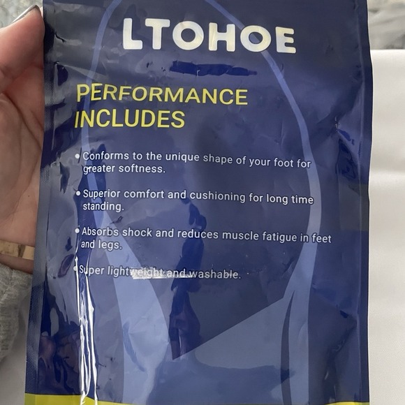 LTOHOE Black Memory Foam Insole Shoe Insert Women's Size 6.5 NEW - Picture 4 of 4